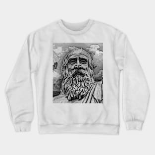 Diogenes Black And White Portrait | Diogenes Artwork Crewneck Sweatshirt